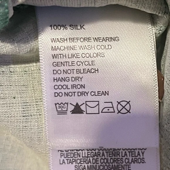 Tommy Bahama Bali Border Teal Floral Jacquard Short Sleeve Silk Button-Up Shirt - Picture 5 of 7